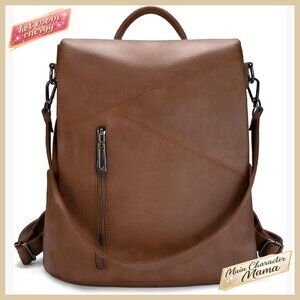 PU Leather Backpack Daypack Shoulder Bag Travel Casual Fashion Handbag Rucksack